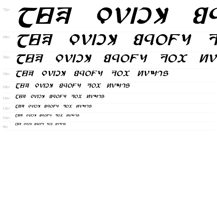 Anayanka Bold Italic Waterfall