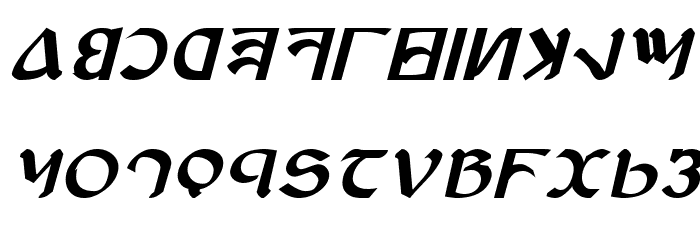 Anayanka Bold Italic Font LOWERCASE