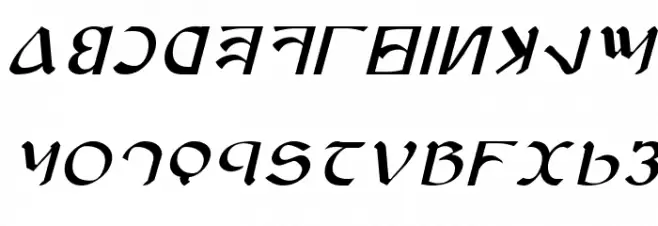 Anayanka Italic Caratteri MINUSCOLO