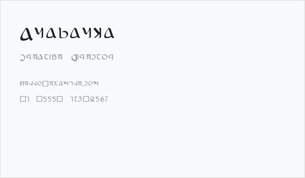 Anayanka Business Card