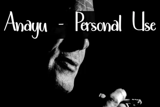 Anayu - Personal Use Font examples