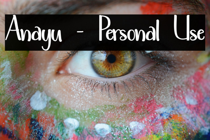 Anayu - Personal Use Example 3