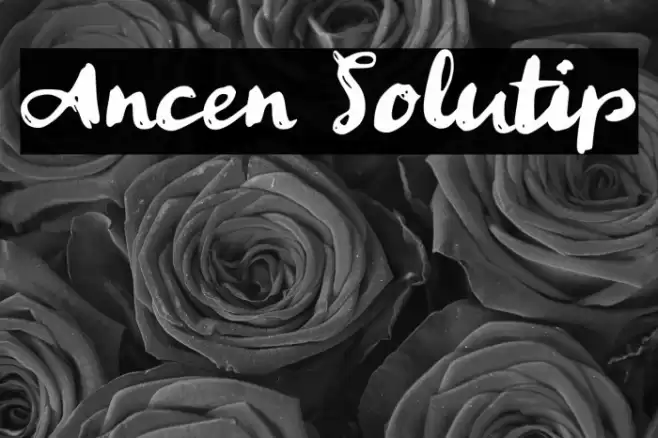 Ancen Solutip Font examples