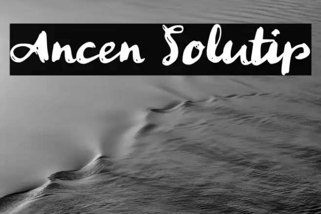 Ancen Solutip Font examples