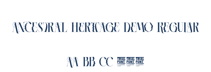 Ancestral Heritage Demo Regular Font Preview