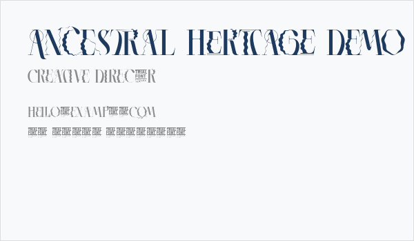 Ancestral Heritage Demo Regular Business Card