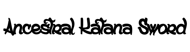Ancestral Katana Sword Font