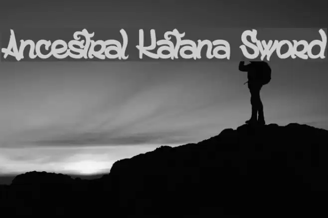 Ancestral Katana Sword Font examples