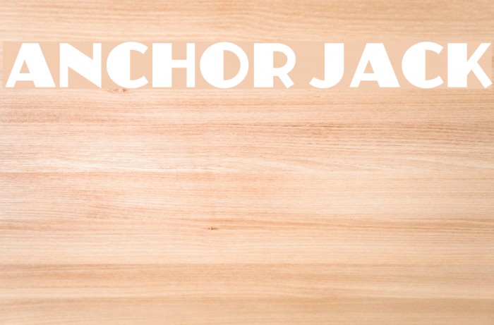 Anchor Jack Font examples