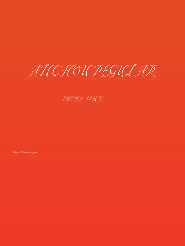 Anchou Regular Poster