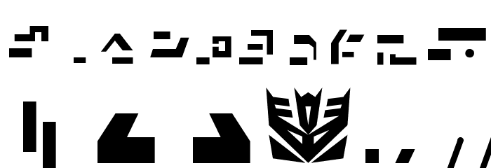Ancient Autobot Font OTHER CHARS