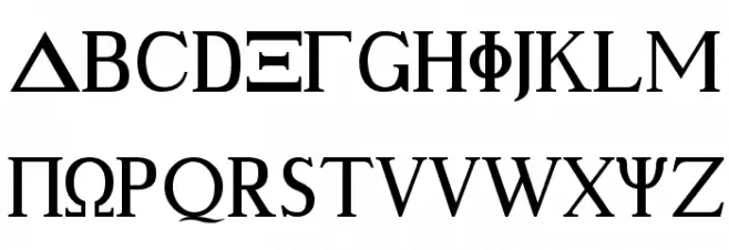 Ancient Geek フォント 大文字