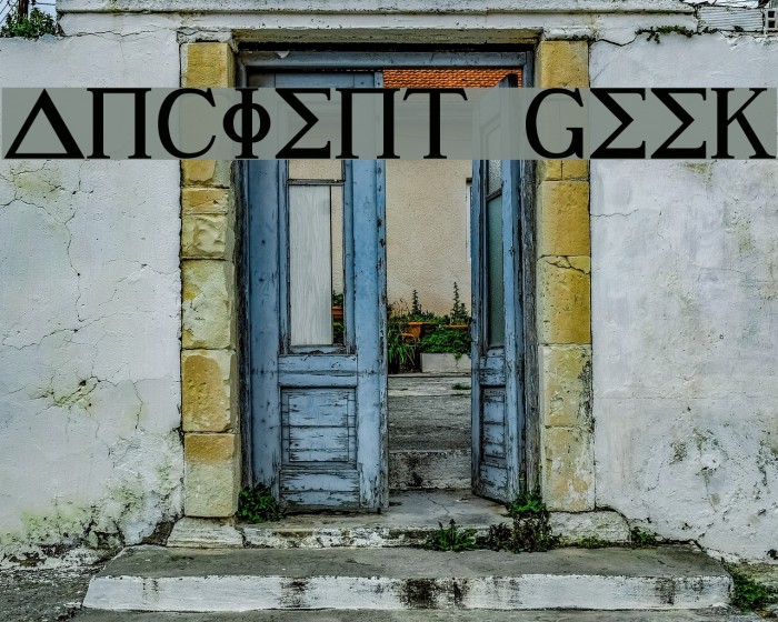 Ancient Geek Шрифта examples