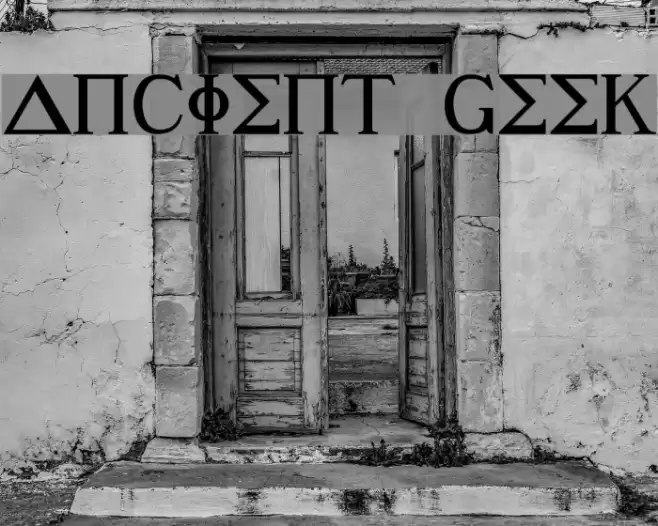 Ancient Geek Font examples