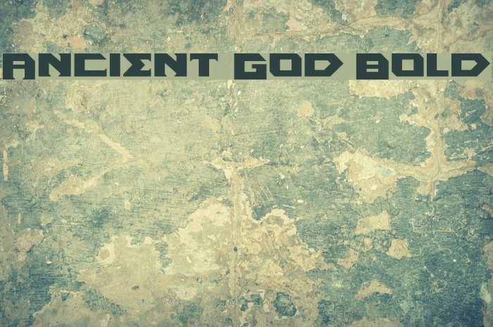 Ancient God Bold Font examples