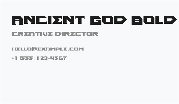 Ancient God Bold Business Card