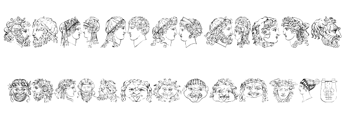 Ancient Heads Font LOWERCASE