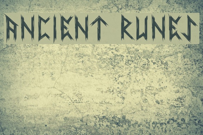 Ancient Runes Font examples