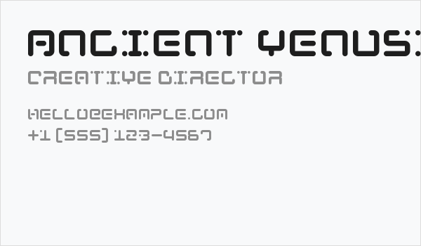 Ancient Venusian Business Card
