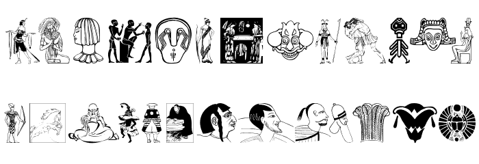 AncientBats Font LOWERCASE