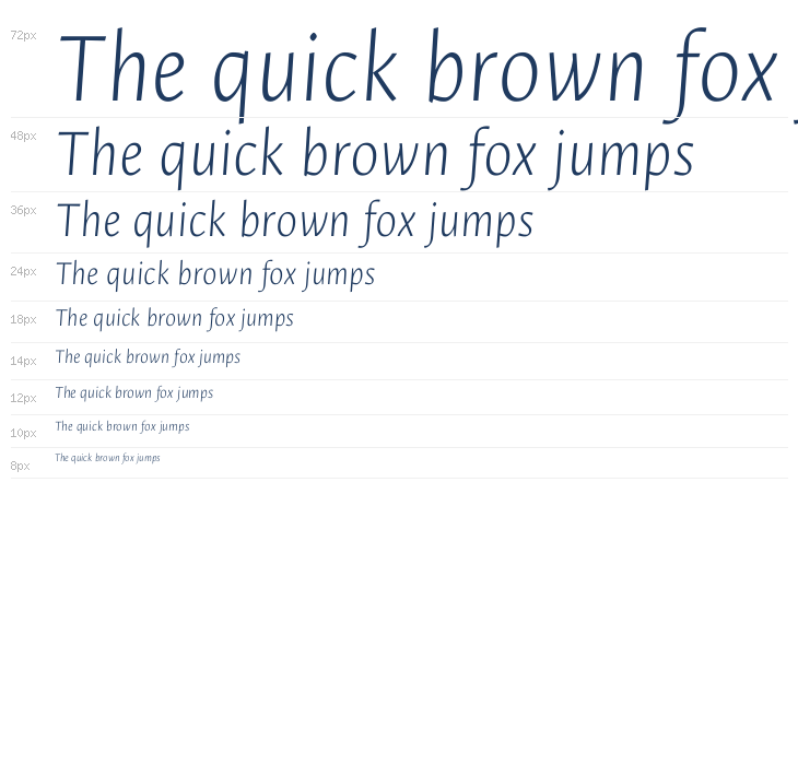 Ancizar Sans Thin Italic Waterfall