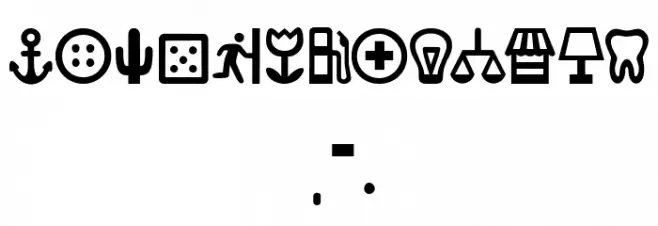Ancla Alphabet Font OTHER CHARS