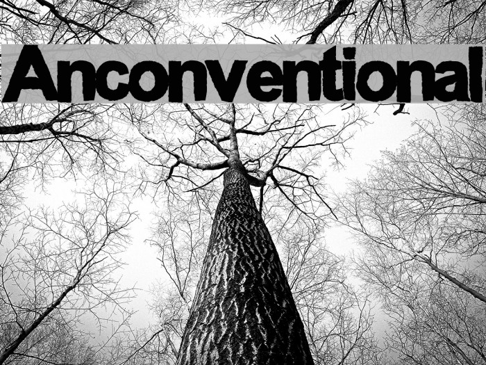 Anconventional Font examples