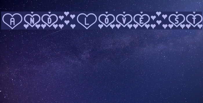 And Love st Font examples