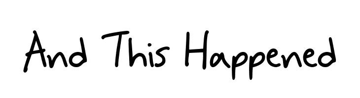 And This Happened  免费字体下载
