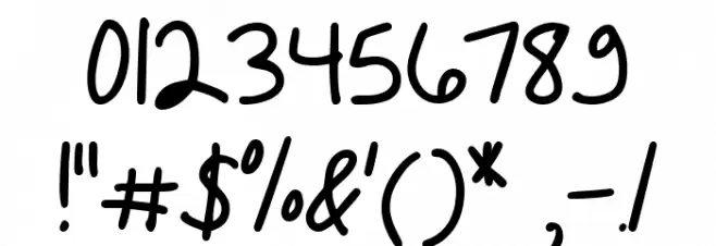 And This Happened Font OTHER CHARS