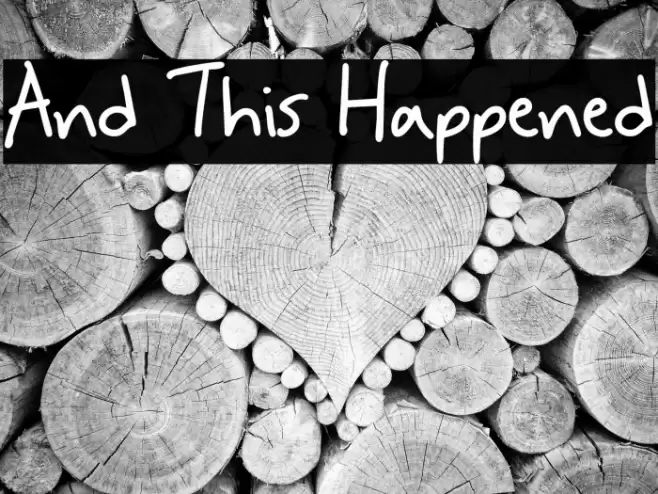 And This Happened Font examples