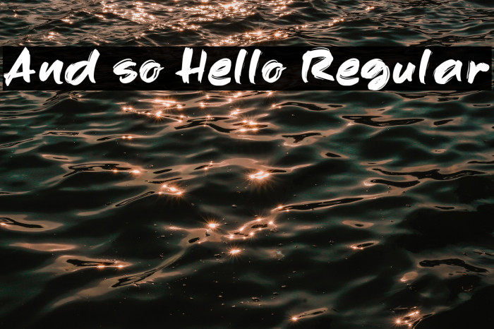 And so Hello Regular Example 1