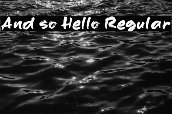 And so Hello Regular Font examples