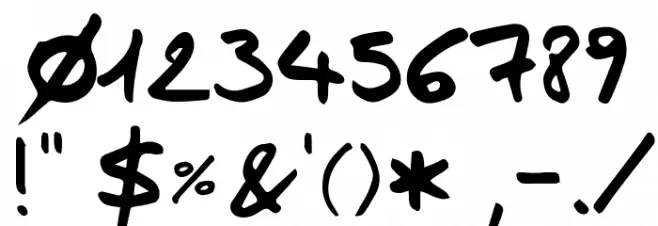 AndNow Hand Font OTHER CHARS