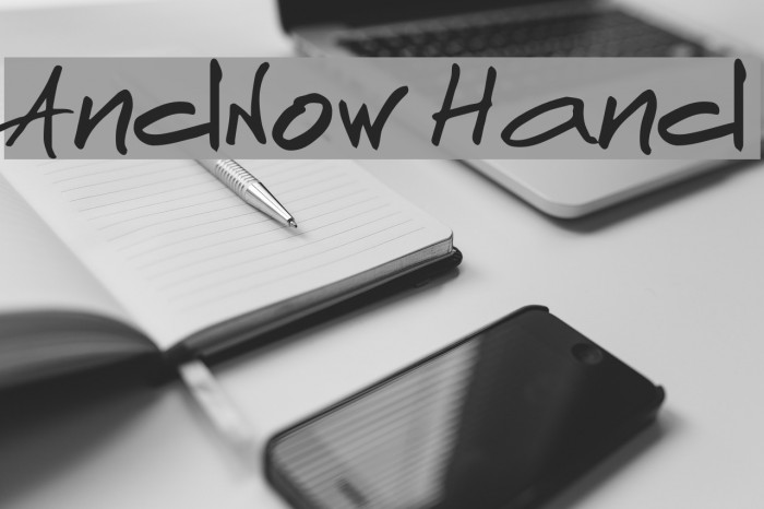 AndNow Hand Font examples