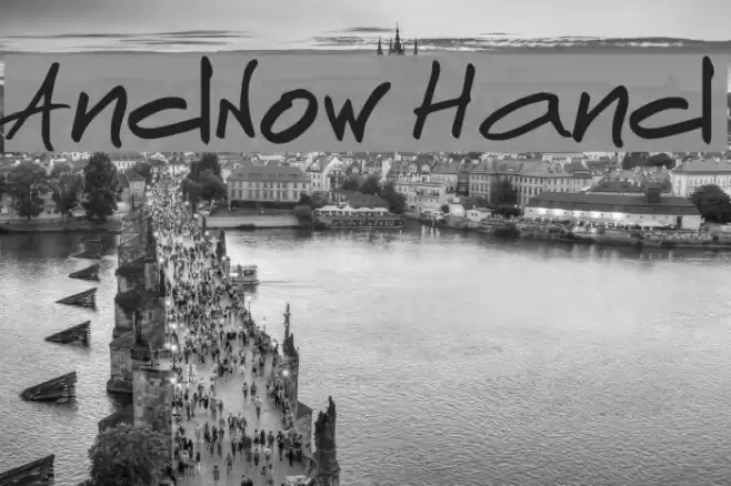 AndNow Hand Font examples