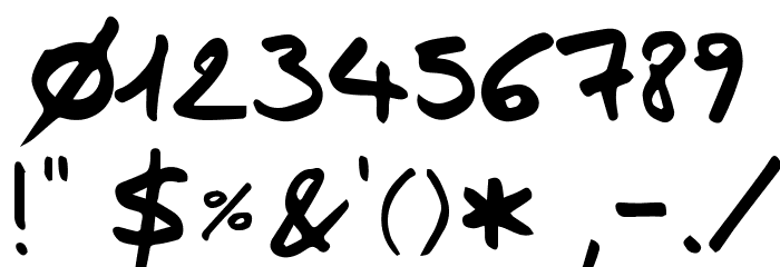 AndNowHand Font OTHER CHARS
