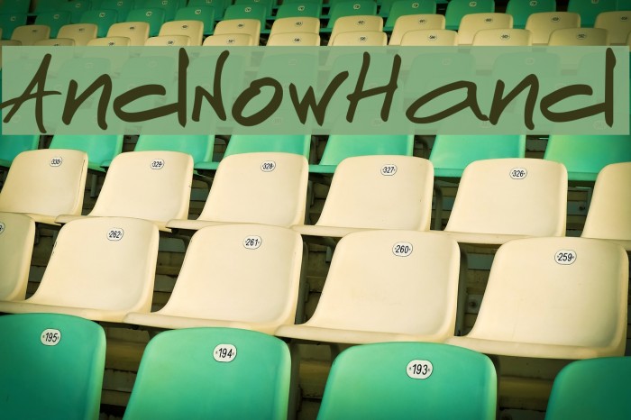 AndNowHand Font examples