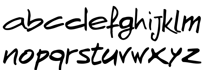 AndNowHand Font LOWERCASE