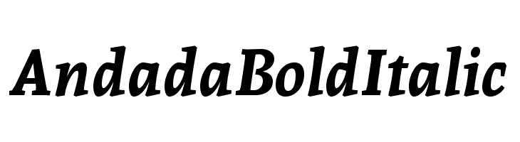Andada Bold Italic Font