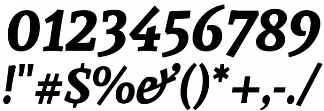 Andada Bold Italic Font OTHER CHARS