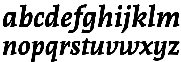 Andada Bold Italic Font LOWERCASE