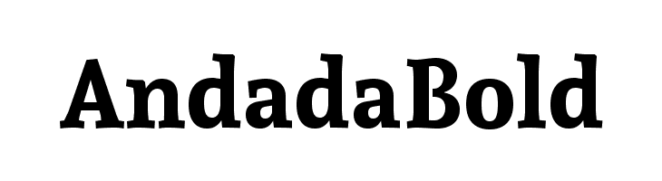 Andada Bold  フリーフォントのダウンロード