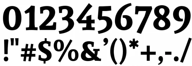 Andada Bold Font OTHER CHARS