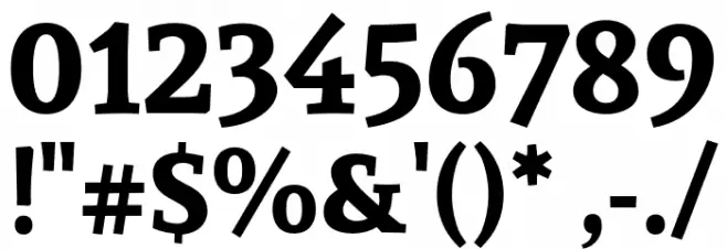 Andada Bold Font OTHER CHARS