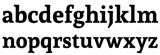 Andada Bold Font LOWERCASE