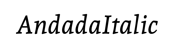 Andada Italic Font