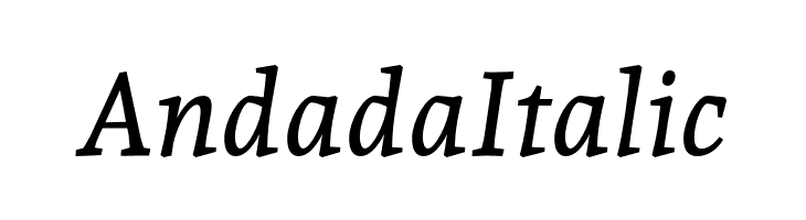 Andada Italic  免费字体下载