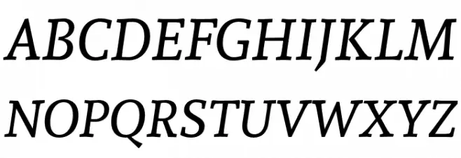 Andada Italic 字体 大写