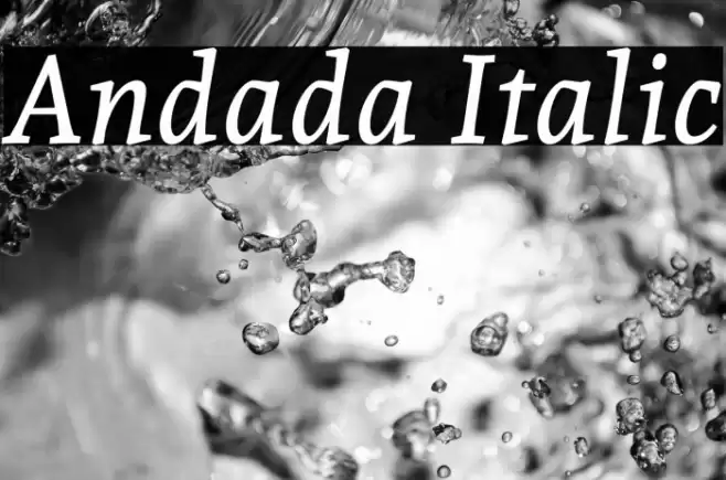 Andada Italic Шрифта examples